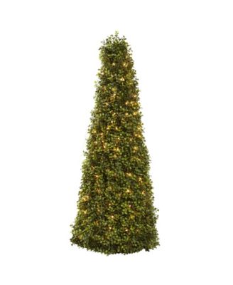 Nearly Natural - 39" Boxwood Cone w/ Lights
