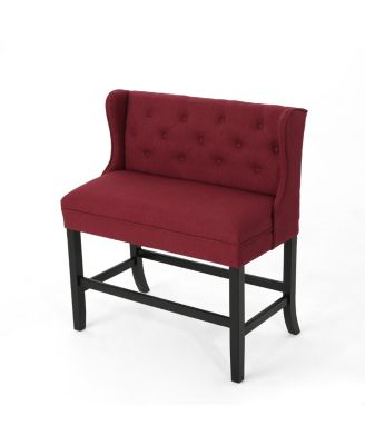 Noble House - Jenna Winged Tufted Barstool, Quick Ship
