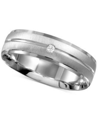 Macy's - Men's Diamond Accent Band in 14k White Gold