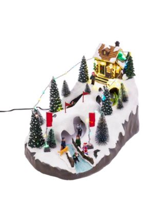 Kurt Adler - Motion LED Christmas Skiing Village