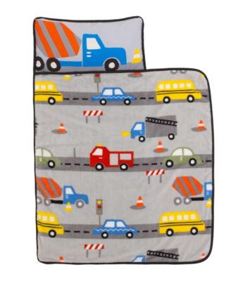 Everything Kids - Construction Nap Mat with Pillow and Blanket