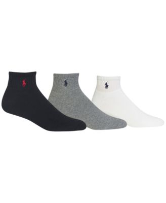 Polo Ralph Lauren - Socks, Extended Size Classic Athletic Quarter 3 Pack