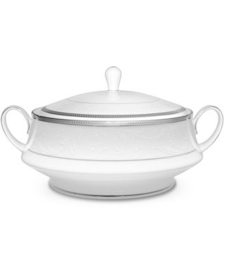 Noritake - Regina Platinum Covered Vegetable Bowl, 48 Oz.