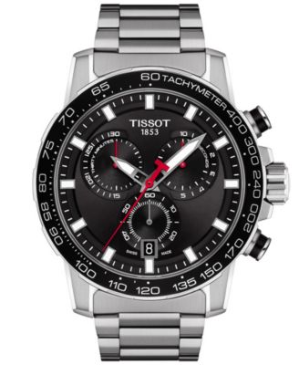 Tissot - Men's Swiss Chronograph Supersport Stainless Steel Bracelet Watch 45.5mm