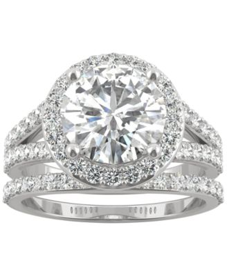 Charles & Colvard - Moissanite Bridal Set (3-5/8 ct. t.w. Diamond Equivalent) in 14k White Gold