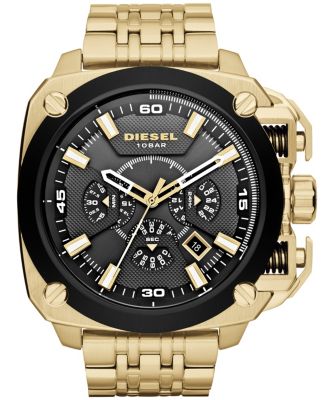 Diesel - Chronograph gold tone Stainless Steel Watch 55mm