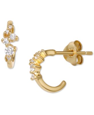 Giani Bernini - Cubic Zirconia Huggie Hoop Earrings, 0.39"