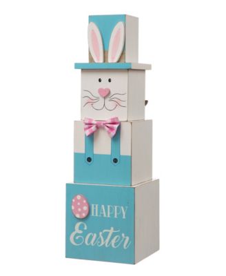 Glitzhome - 24“H Double Sided Wooden Porch Decor Easter and July Fourth