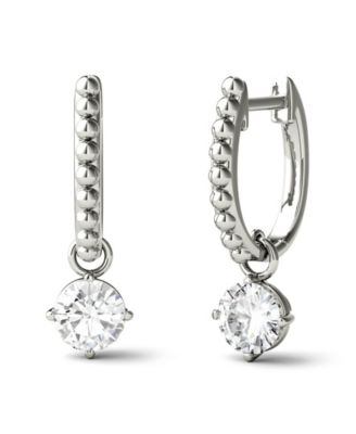Charles & Colvard - Moissanite Beaded Drop Earrings 1 ct. t.w. Diamond Equivalent in 14k Gold
