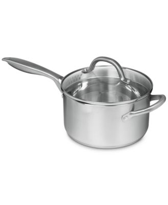 Sedona Kitchen - Stainless Steel 3.5-Qt. Sauce Pan with Draining Lid