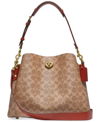 COACH - Willow Shoulder Bag In Signature Coated Canvas
