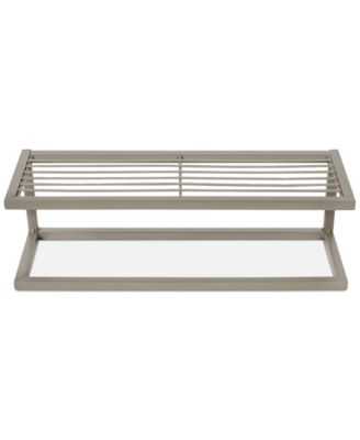 Honey Can Do - Steel Slatted Bathroom Shelf with Towel Bar
