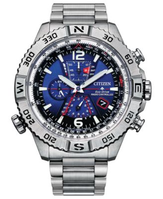 Citizen - Men's Chronograph Promaster Navihawk Stainless Steel Bracelet Watch 48mm