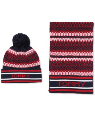 Tommy Hilfiger - Men's Fair Isle Hat & Scarf Set