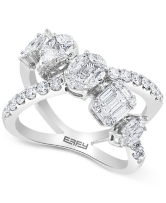 EFFY Collection - Diamond Multi-Shape Crossover Ring (1-5/8 ct. t.w.)