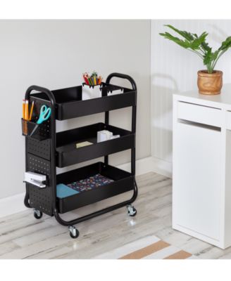 Honey Can Do - Rolling Craft Cart with Peg Board