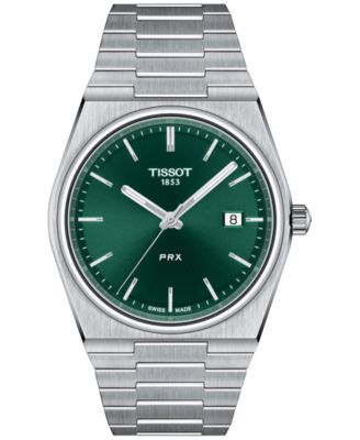 Tissot - Men's PRX Silver-Tone Stainless Steel Bracelet Watch 40mm