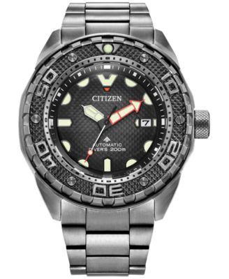 Citizen - Men's Automatic Dive Silver-tone Super Titanium Bracelet Watch, 46mm