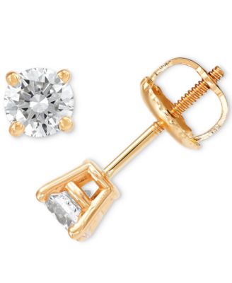 Macy's - Diamond Stud Earrings (1/2 ct. t.w.) in 14k Gold