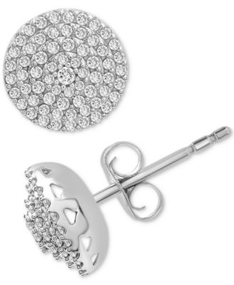 Wrapped in Love - Diamond Circle Stud Earrings (1/2 ct. t.w.) in 14k White Gold