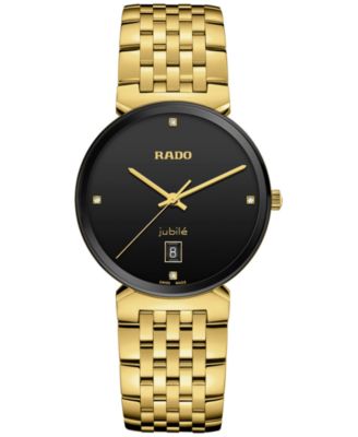 Rado - Women's Swiss Florence Classic Diamond Accent Gold Tone Stainless Steel Bracelet Watch 38mm
