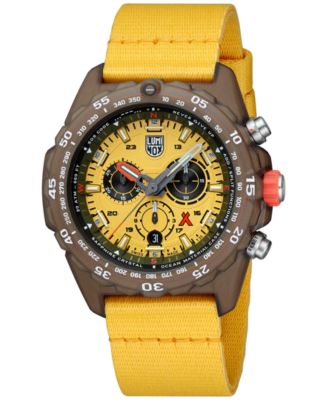 Luminox - Men's Swiss Chronograph Bear Grylls Survival Eco Master Series Yellow Strap Watch 45mm