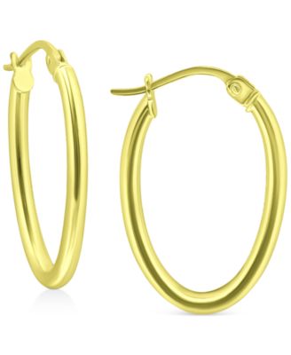 Giani Bernini - Polished Oval Small Hoop Earrings, 20mm