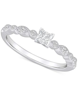 Macy's - Diamond Princess Engagement Ring (3/8 ct. t.w.) in 14k Gold