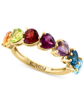 EFFY Collection - Multi-Gemstone Heart Ring (3-1/2 ct. t.w.) in 14k Gold