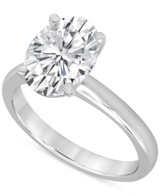 Badgley Mischka - Certified Lab Grown Diamond Oval-Cut Solitaire Engagement Ring (5 ct. t.w.) in 14k Gold