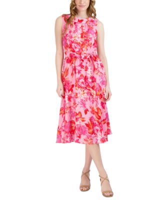 Donna Ricco - Women's Floral-Print Fit & Flare Dress