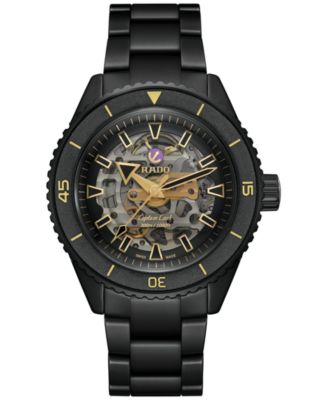 Rado - Men's Swiss Automatic Captain Cook Black High-Tech Ceramic Bracelet Watch 43mm - Limited Edition