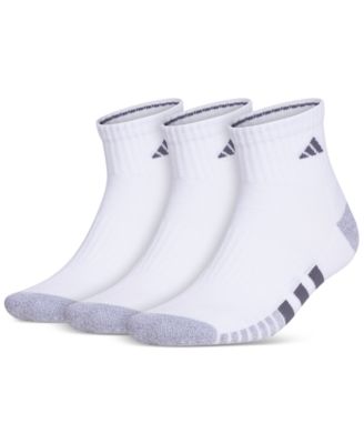 adidas - Men's 3-pk. Cushioned Quarter Logo Socks