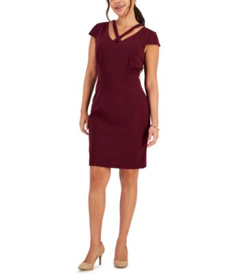 Connected - Plus Size Short-Sleeve Sheath Dress