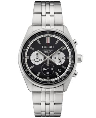 Seiko - Men's Chronograph Essentials Stainless Steel Bracelet Watch 42mm