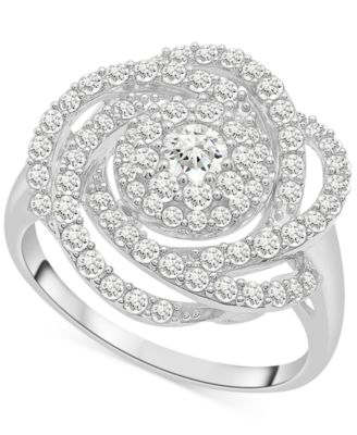 Wrapped in Love - Diamond Ring, 14k White Gold Diamond Pave Knot Ring (1 ct. t.w.)