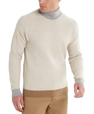 Kenneth Cole - Men's Two-Tone Fold Over Turtleneck Sweater