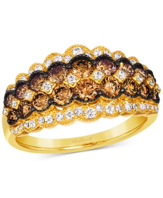 Le Vian - Chocolate Diamond & Nude Diamond Multirow Ring (1-5/8 ct. t.w.) in 14k Gold