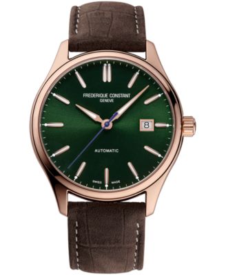 Frederique Constant - Men's Swiss Automatic Classics Index Brown Leather Strap Watch 40mm