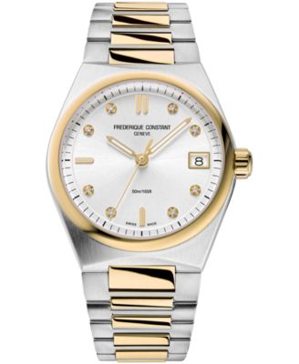Frederique Constant - Women's Swiss Highlife Diamond (1/20 ct. t.w.) Two-Tone Stainless Steel Bracelet Watch 31mm