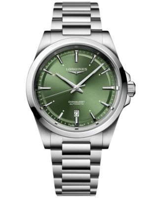 Longines - Men's Swiss Automatic Conquest Stainless Steel Bracelet Watch 41mm