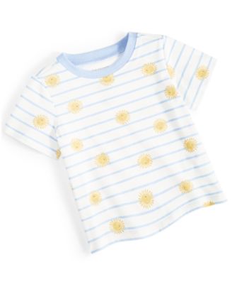 First Impressions - Baby Boys Sun-Print Striped T-Shirt