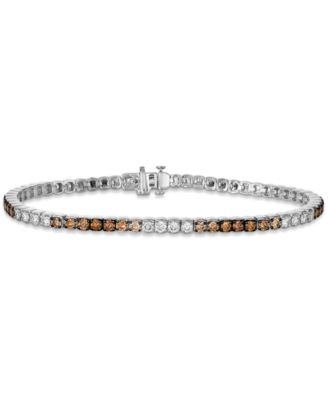 Le Vian - Chocolate Ombr&eacute; Diamond Tennis Bracelet (3-1/2 ct. t.w.) in 14k Rose Gold (Also Available in White Gold or Yellow Gold)