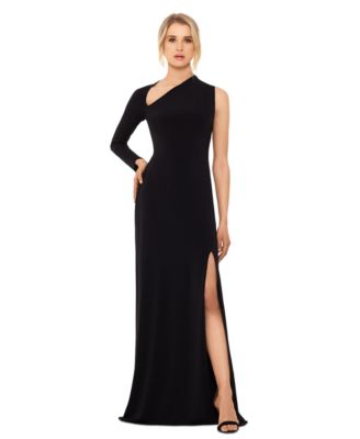 Betsy & Adam - Women's Asymmetric-Neck One-Sleeve Gown