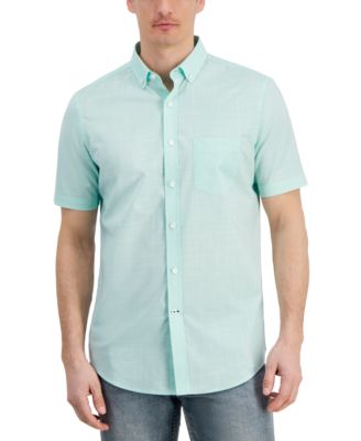 Club Room - Men's Classic-Fit Performance Stretch Micro-Check Shirt