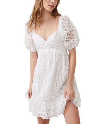 French Connection - Women's Alissa Eyelet A-Line Dress