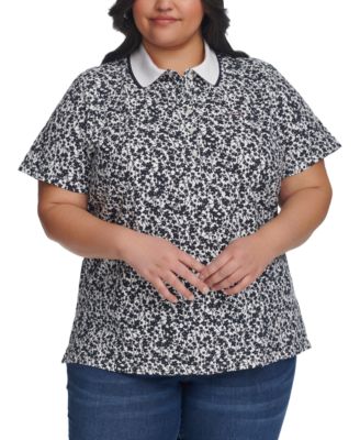 Tommy Hilfiger - Plus Size Buttercup Floral-Print Polo Shirt