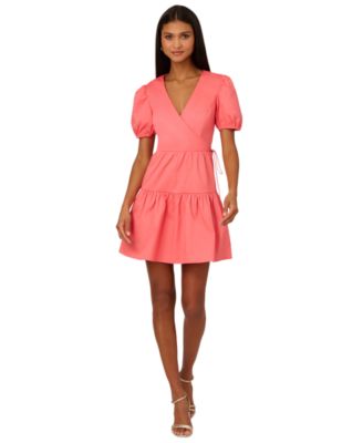 Adrianna by Adrianna Papell - Women's Faux-Wrap Tiered Dress