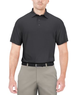 PGA TOUR - Men's Short-Sleeve Mini-Check Performance Polo Shirt