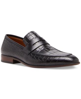 Steve Madden - Men's Julius Croc-Embossed Slip-On Penny Loafers